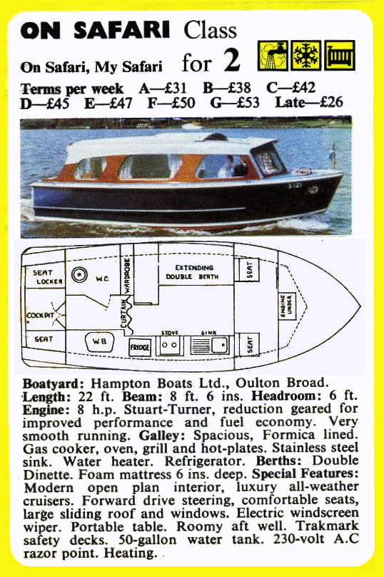 On Safari Class - Blakes 1972 brochure