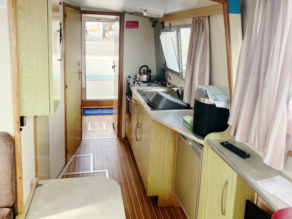 The galley seen from the saloon.